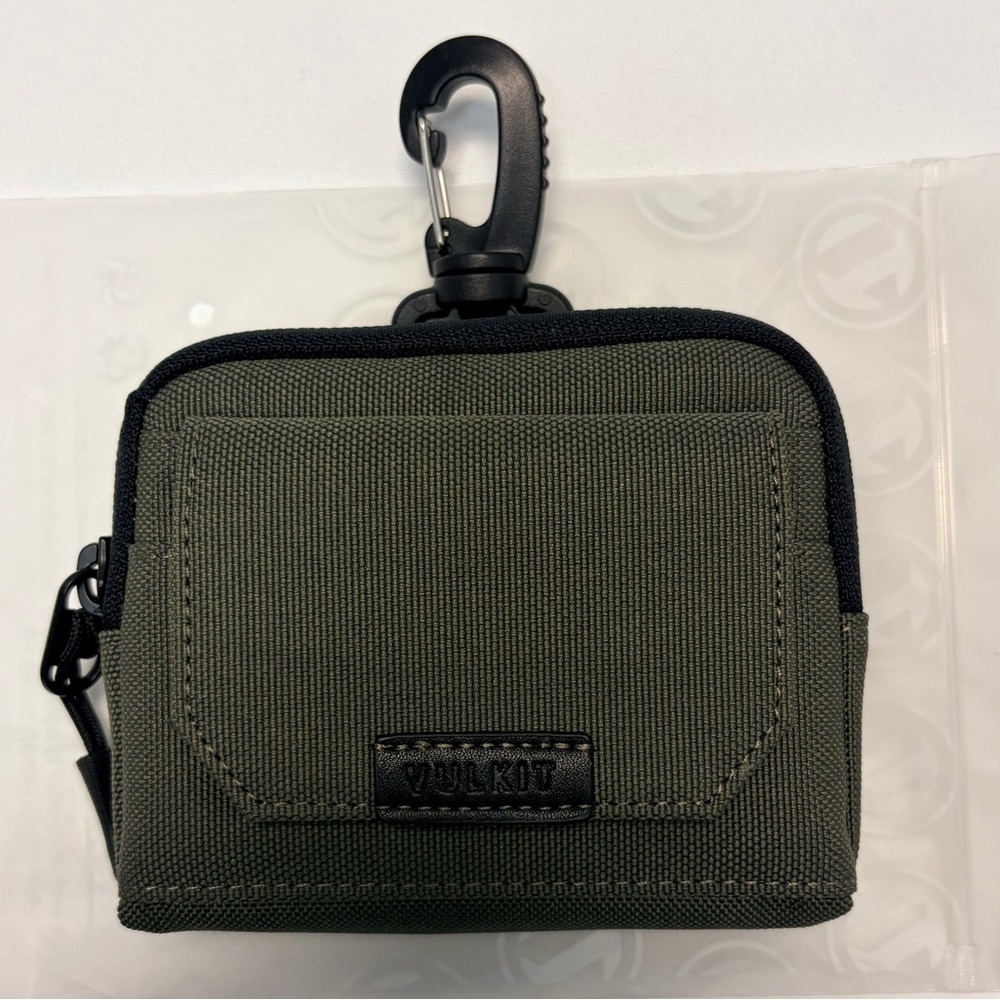 Olive Green Men's Clip Card Wallet